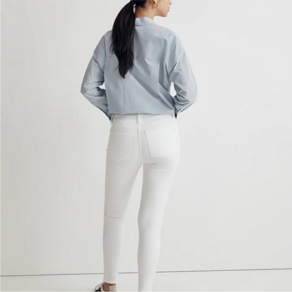 Madewell Women's mid rise 9” White Skinny Jeans - Picture 1 of 5